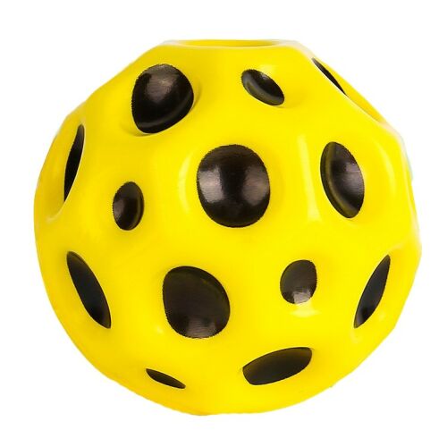 Minge Saltareata Hiperelastica, Flippy, Space Moon Ball foarte Elastica, Antistress pentru Copii, Diametru 66 mm, Galben 141124931