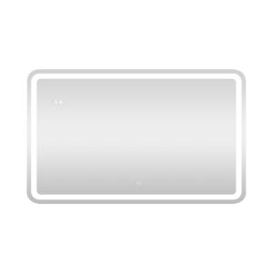 Viva AURA fürdőszoba tükör - érintőkapcsolós - páramenetesítős - órával - LED - FEKVŐ - 100 x 70 cm 141127793 - Fürdőszobatükör