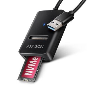 AXAGON ADM2-AM USB-A 10Gbps M.2 NVMe & SATA SSD Adapter 141130614 - AXAGON