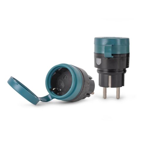 Entac Távirányítós IP44 Hálózati Adapter, 2 IP44 Aljzat/Távirányító (ES-2S-RC-44) 141133927