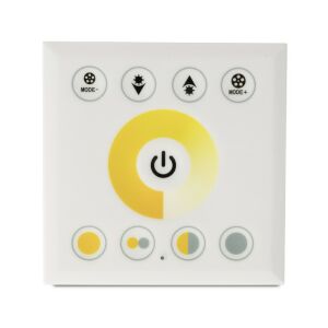 Avide 2 zónás érintőpaneles vezérlő, CCT LED szalaghoz, 2.4G, 5V-24V fehér (ALSA-24V-CCTTP-2Z-W) 141134298 - Fényerőszabályzó & Dimmer