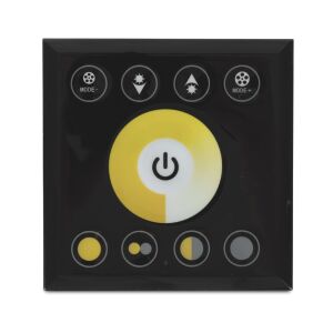 Avide 2 zónás érintőpaneles vezérlő, CCT LED szalaghoz, 2.4G, 5V-24V Fekete (ALSA-24V-CCTTP-2Z-B) 141134299 - Fényerőszabályzó & Dimmer