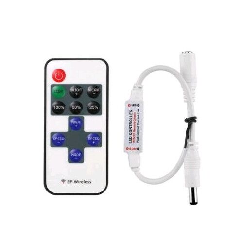 Avide LED Szalag 5-24V 144W Fényerőszabályzó 11 Gombos RF Távirányító és Vezérlő (ABLS12V11KDIMM-144W-RFC) 141134379