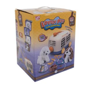 Zestaw małego doktora z walizką 26511 Verpackung. Tierarzt-Spielset für Kinder mit Plüschhund und Zubehör. - Iso Trade