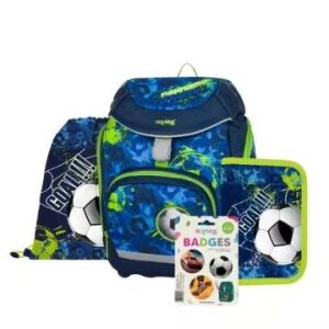 Oxy Sherpy: 4-teiliges Schulrucksack-Set mit Fußballmuster 141134851 - Schulranzen-Set