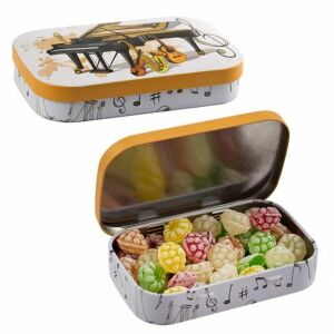 Zenei fémdoboz gyümölcs ízű cukorkákkal 141135333 - Cukorka