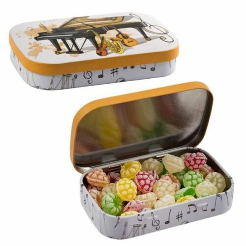 Zenei fémdoboz gyümölcs ízű cukorkákkal 141135333