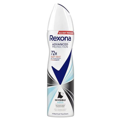 REXONA ADVANCED PROTECTION DEO SPRAY INVISIBLE AQUA 150ML