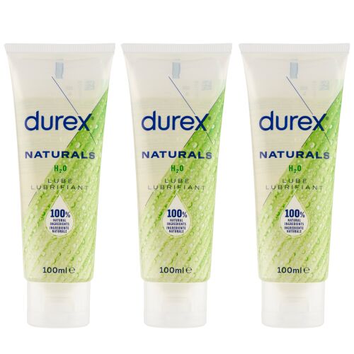 Durex Naturals Gleitgel 3x100ml Pack, natürliches Intimgel für mehr Vergnügen