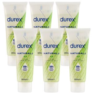 Durex Naturals Lubricant 6x100ml pack, natural intimate gel - Durex