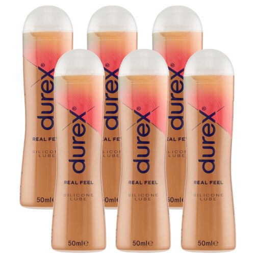 Durex Play Real Feel Silikon Gleitgel 6x50ml Packung