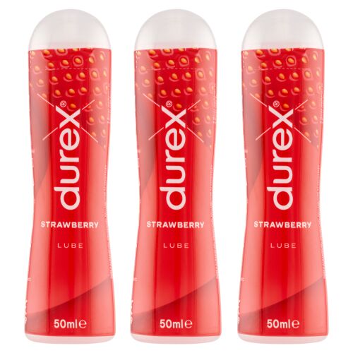 Durex Play Saucy Strawberry Lube 3x50ml pack