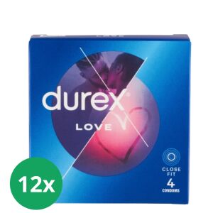 Durex Love Close Fit Kondome, 12 Packungen mit je 4 Stück - Kondome