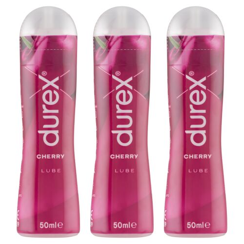 Durex Play Cheeky Cherry Síkosító zselé 3x50ml - Tripla csomag a fokozott élvezetért