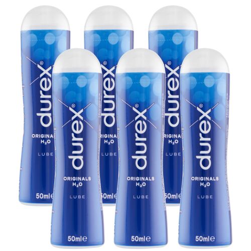 Durex Play Feel lubricant 6x50ml pack, water-based personal lubricant for enhanced pleasure