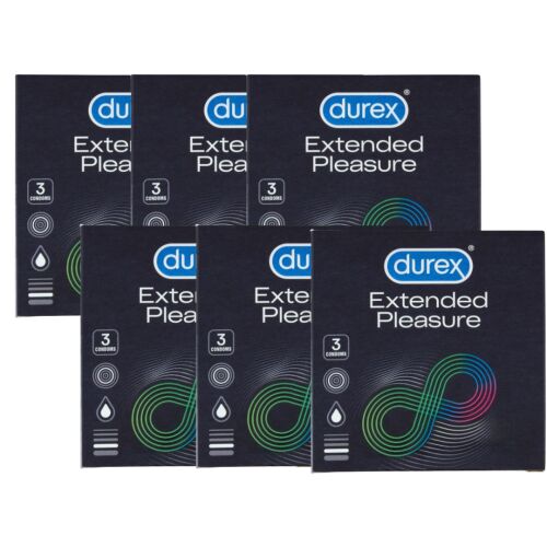 Durex Extended Pleasure óvszer, 6 csomag 3 darabos