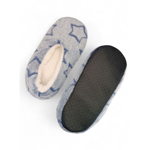 Csúszásgátlós talpú női kék csillagos papucs