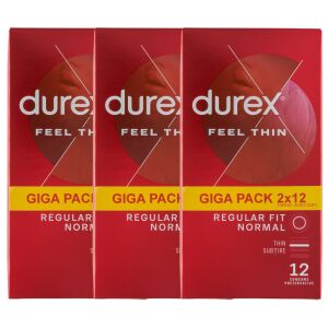 Durex Feel Thin Óvszer Giga Pack 2x12, 72 darab - Durex Óvszer
