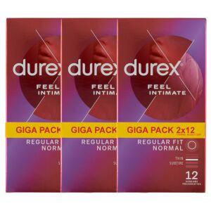 Prezerwatywy Durex Feel Intimate, Giga Pack 2x12, regular fit - Durex