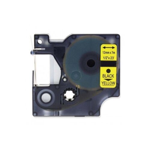 Dymo D1 12mmx7m fekete/sárga feliratozógép szalag 141170405