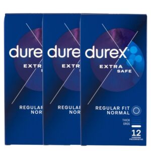 Durex Extra Safe kondómy, 3 balenia po 12 kusov - Kondómy