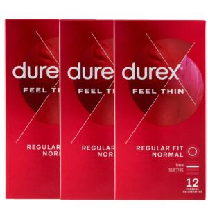 Durex Feel Thin Kondómy, 3 balenia po 12 kusov - Durex Kondómy