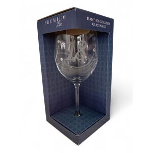 18.Születésnapra-Kristállyal díszített prémium borospohár