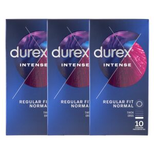 Durex Intense Orgasmic Kondómy, 3 balenia po 10 kusov - Kondómy
