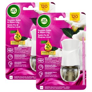 Air Wick Smooth Satin & Moon Lily electric air freshener refill, double pack - Air Freshener