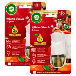 Elektryczny odświeżacz powietrza Air Wick Fruity winter punch z wkładem 2x19ml 141181781 - Air Wick Elektryczny odświeżacz powietrza