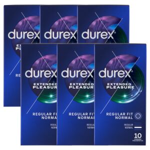Durex Extended Pleasure Kondómy, 6 balení po 10 kusov - Kondómy