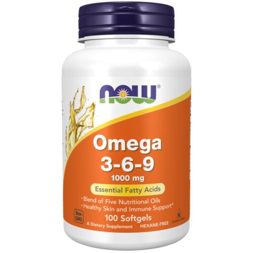 Now Foods Omega 3-6-9 lágyzselatin kapszula, 100 darabos kiszerelés, esszenciális zsírsav kiegészítő - Now Foods