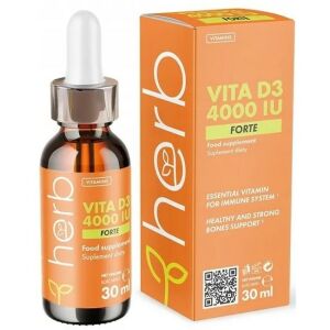 Herb Vita D3 4000 IU Forte Витаминни капки за подкрепа на костите и имунитета, 30ml - Хранителна добавка