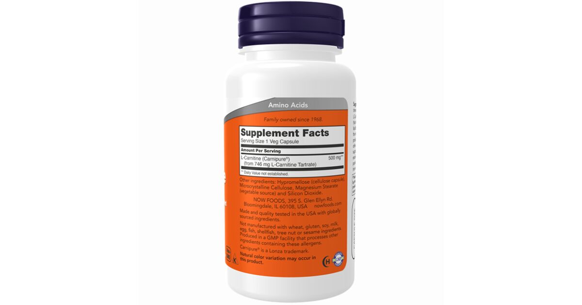l carnitine kapszula ra L-Carnitine Caps L-karnitin this supplement helps your body transport fat into cells where its burned for fuelboosting endurance Acetil-L-karnitin, 500 mg, 60 nvnyi