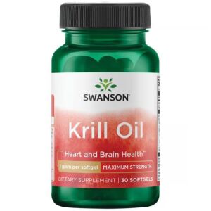 Swanson Ulei de Krill 1000mg capsule moi pentru sănătatea inimii și a creierului - Frumusețe și sănătate