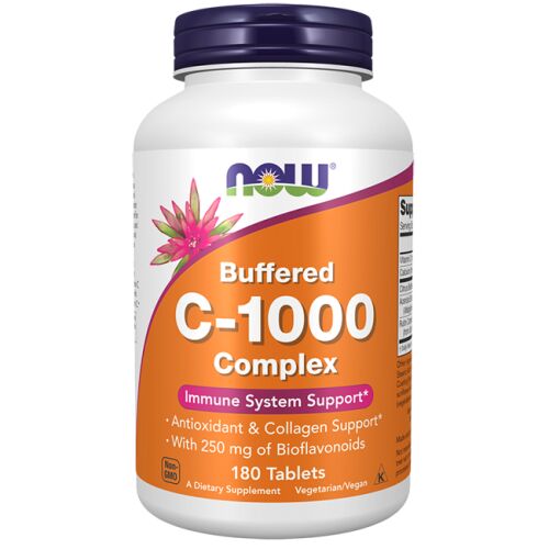 NOW Foods Pufferelt C-1000 Komplex, 180 tabletta, Immunrendszer támogatás - Now Foods