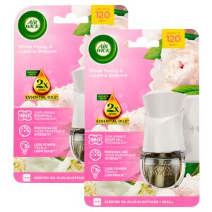 Air Wick White Peony & Jasmine Blossom Scented Oil Plug-In Diffuser Refill, 2-pack - Cleaning