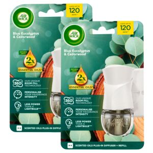 Air Wick Blue Eucalyptus & Cedarwood Náplne do elektrického osviežovača vzduchu, 2 kusy - Osviežovače vzduchu
