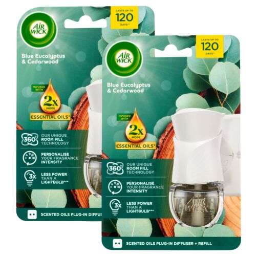 Air Wick Blue Eucalyptus & Cedarwood Náplne do elektrického osviežovača vzduchu, 2 kusy
