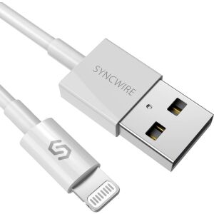 Syncwire Schnellladekabel, kompatibel mit iPhone 12 PRO Max 11 PRO Max SE XS Max XR X 8 7 6 Plus, iPad und mehr, 2 m 141188421 - Lightning-Kabel