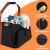 MAMA MIRA! Babysack/Decke, Polyester/PU-Leder, schwarz/braun, 50 x 58 cm 141188470