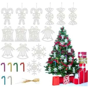 Zestaw 20 ozdób choinkowych XiXiRan, plastikowych, wielokolorowych 141188514 - Ozdoby choinkowe