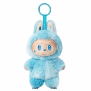 Labubu 3.0 Macaroon kék plüss baba kulcstartóval - Kulcstartó
