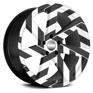 Set 4 Folii Imprimate Outdoor cu EcoSolvent, autoadezive, pentru decorarea jantelor auto, dimetru 60 cm, model FJT-37 141189241 - Folii vehicule