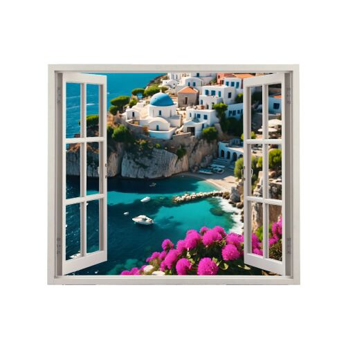 Цветно печатно фолио за декорация на стена в дома, размер 125 x 110 см, модел: VIEW TO HAVEN 13 141189351