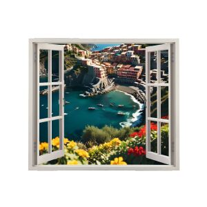 Farebná potlačená fólia na dekoráciu steny v domácnosti, rozmer 125 x 110 cm, model: VIEW TO HAVEN 24 141189443 - Nástenné panely a nálepky na stenu