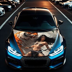 Fólia na kapotu auta „Hood Art“, odolná voči vonkajším vplyvom, veľkosť M (165 x 120 cm) – Kód: AVX-CAPOTA-004M 141189385 - Fólie na vozidlá