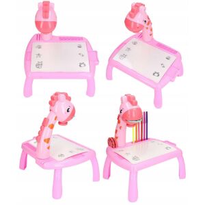 Masa Muzicala de Desen pentru copii cu Proiector, model Girafa, culoare Roz, 24 imagini, AVX-WT-222-2-PINK-GIRAFFE 141189432 - Mese de desen