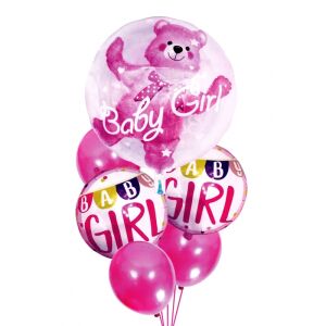 6er-Set Luftballons zum Mädchengeburtstag, Pink mit Teddybär 141189511 - Luftballons
