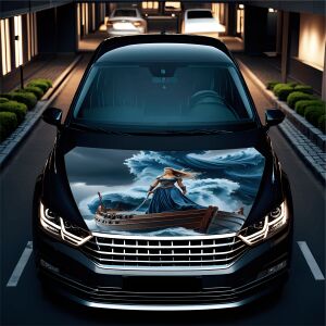 Фолио за автомобилен капак "Hood Art", устойчиво на външни условия, размер L (180 x 130 см) - Код: AVX-CAPOTA-013L 141189628 - Фолио за превозни средства